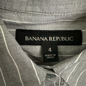 Banana Republic Gray Striped Shirt